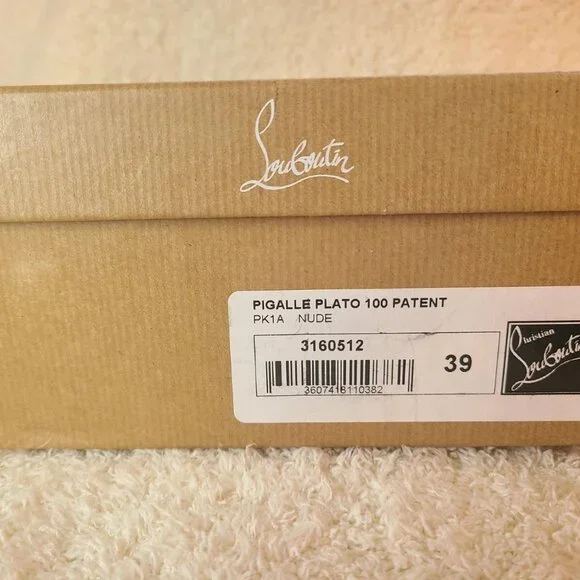Christian Louboutin Pigalle Plato 100 Nude Patent Pump - Picture 9 of 9